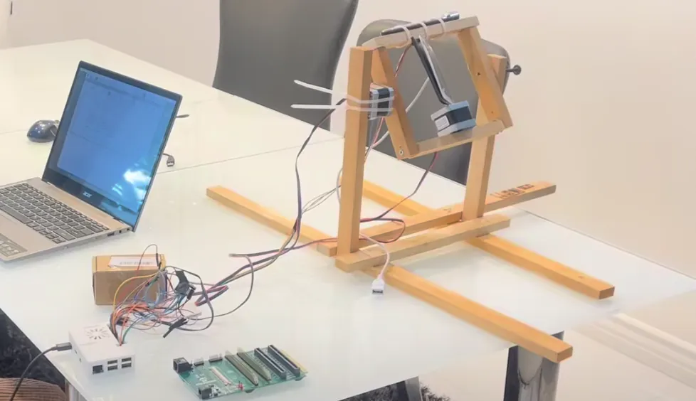 Sun tracking solar panel prototype with Raspberry Pi and breadboard wiring